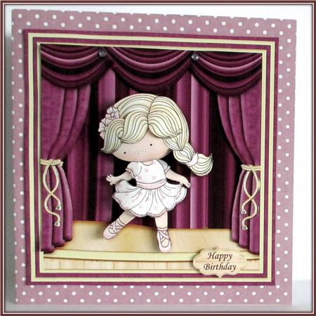 Ballerina Izzy 8x8 Mini Kit, Decoupage & Ages by Rae Trees