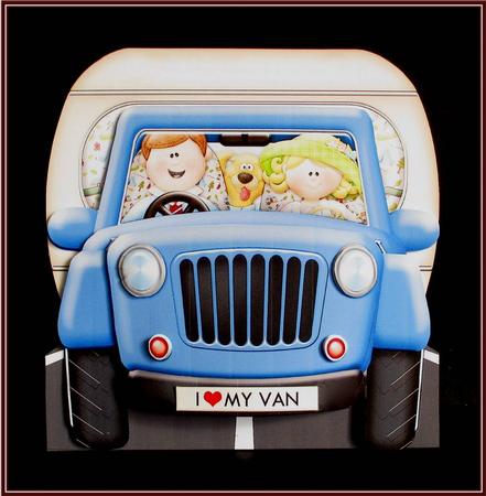 Caravan & Jeep 3D Shaped Tent Card Kit by Rae Trees