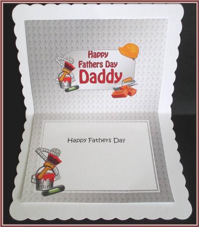 5x7 Fathers Day Daddy Handyman Tools Matching Insert by Rae Trees