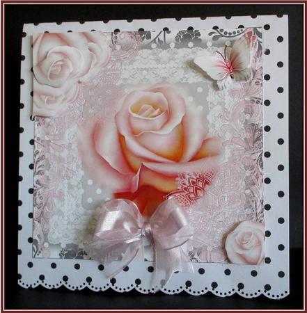Beautiful Lace and Roses Topper by Rae Trees