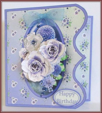 Lavender Cluster Offset Bracket Card Mini Kit by Rae Trees