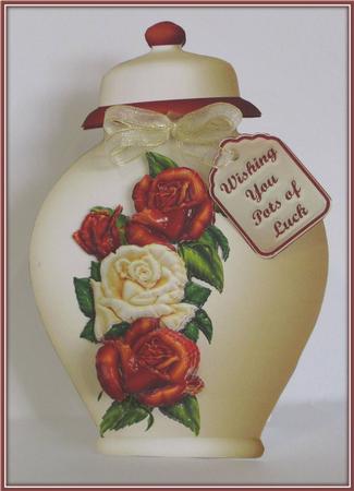 Porcelain Pots Card Mini Kit - Bronze Roses by Rae Trees
