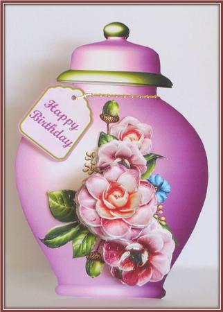 Porcelain Pots Card Mini Kit - Camellias by Rae Trees