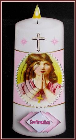 Girl Praying Candle by Rae Trees