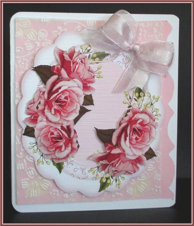 Beautiful Pink Roses Easel or Topper  by Rae Trees
