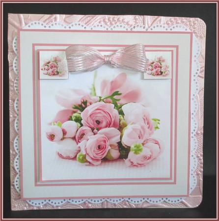 Pink Roses 8x8 Topper Sheet by Rae Trees