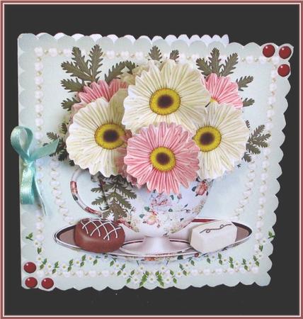 Flowers in Teacup 1 Mini Kit by Rae Trees