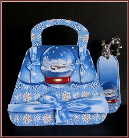 Let It Snow Christmas Handbag Card Kit by Rae Trees
