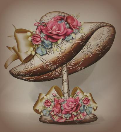Cream Vintage Hat by Rae Trees