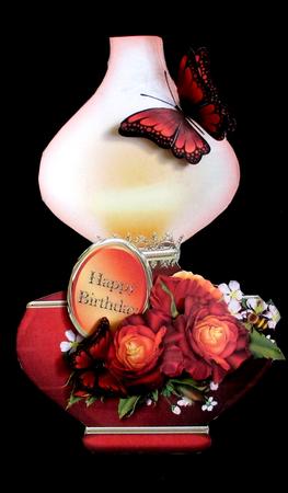 Oil Lamp Card Mini Kit - Flame Roses by Rae Trees