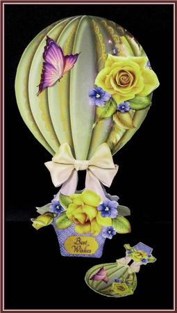 Hot Air Balloon Shape Card Stand Alone by Rae Trees