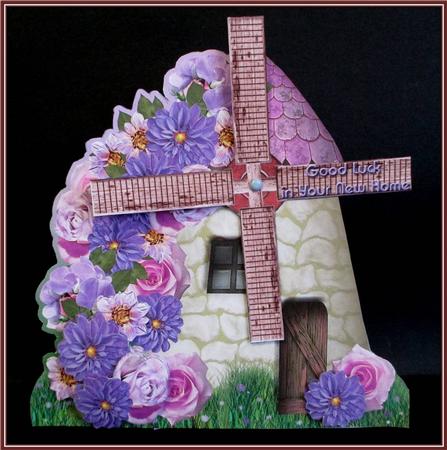 Lilac Cluster Windmill Card Mini Kit by Rae Trees