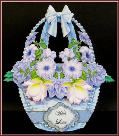 Blue Hanging Floral Basket Mini Kit by Rae Trees