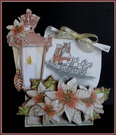 Flowers & Things Shaped Card Kit - Christmas Coach & Lantern by Rae Trees