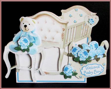 Flowers & Things Shaped Card Kit - Blue Nursery by Rae Trees