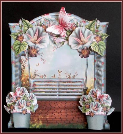 Beautiful Garden Swing Shaped Card Kit by Rae Trees