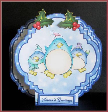 Easy Pop-out Card 'happy Penguins' by Rae Trees
