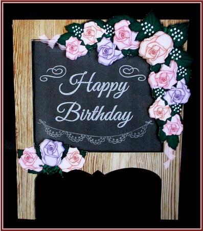 Birthday Roses Chalkboard Card Mini Kit by Rae Trees