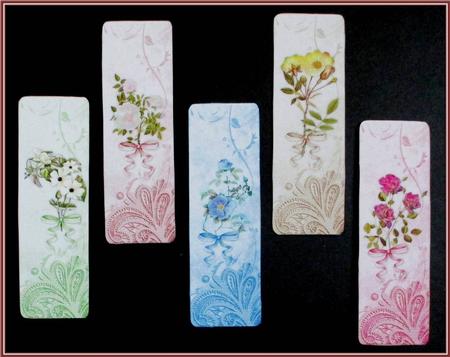 5 Floral Bookmarks by Rae Trees