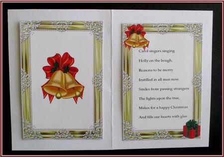 Christmas Bells & Present A5 Insert with Verse by Rae Trees