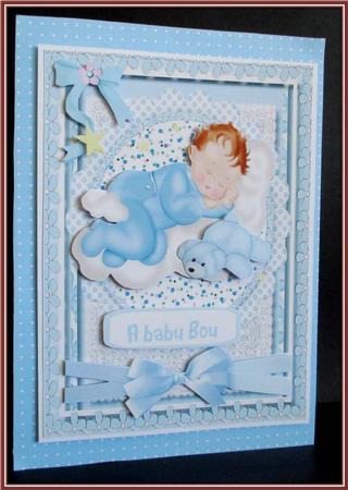A Baby Boy Sleeping on the Cloud  by Rae Trees