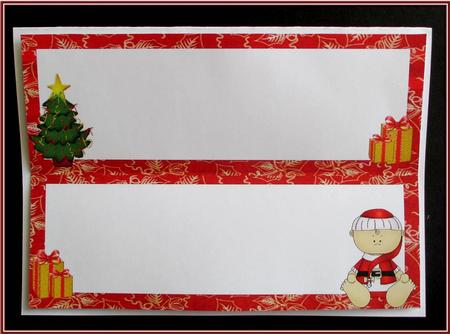 Baby Dressed as Santa Dl Insert by Rae Trees