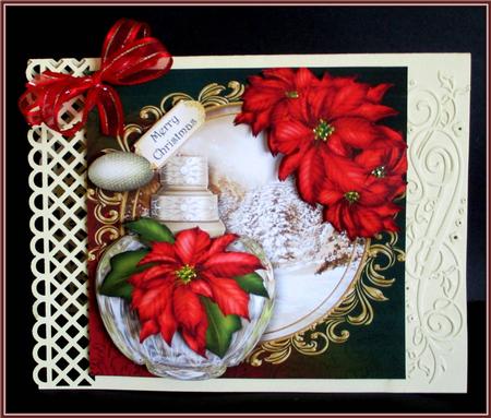 Christmas Perfume Bottle - the Scent of Red Poinsettias by Rae Trees