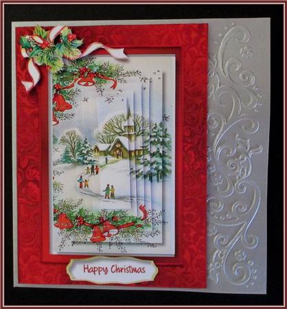 Lovely Christmas Snowy Scene ,pyramid by Rae Trees
