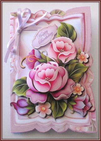 Enchanted Flowers Scalloped Card Kit by Rae Trees