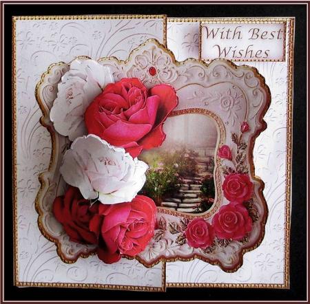 Roses Offset Frame Card Mini Kit by Rae Trees