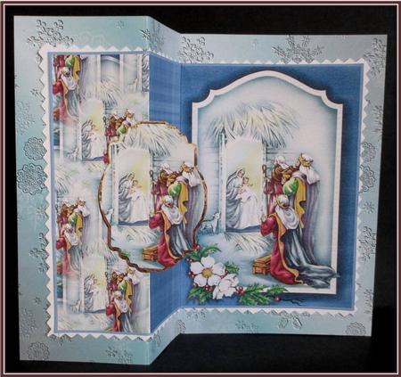 Nativity No Hole Fold Back Card and Toppers by Rae Trees