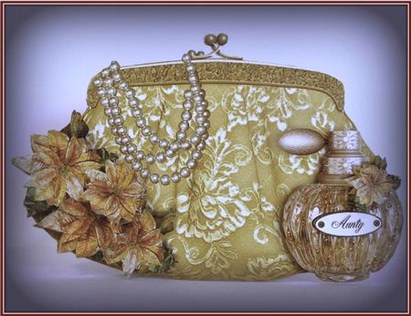 Glam Bag Shaped Card - Pure Gold by Rae Trees