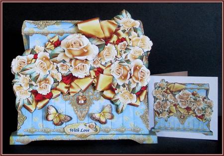 Decorative Vintage Chest with Roses by Rae Trees