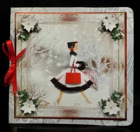 Vintage Lady Walking in a Winter Wonderland Mini Kit by Rae Trees