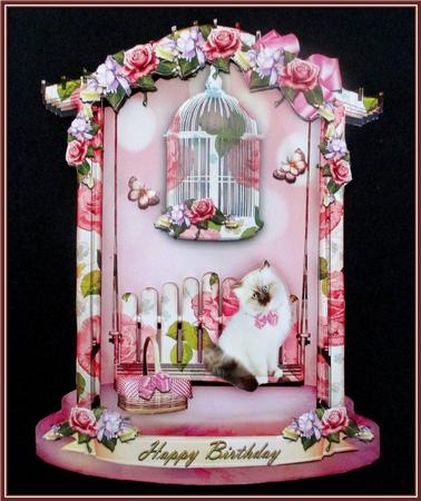 Lovely Arbor with Soft Roses by Rae Trees