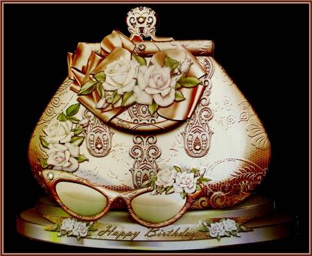 Beautiful Lace Purse with Sunglasses by Rae Trees
