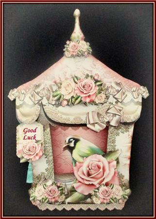 Beautiful Vintage Soft Cream Bird House by Rae Trees