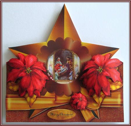 Christmas Star Over the Edge Card Topper Mini Kit by Rae Trees