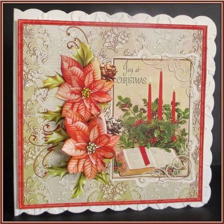 Story of Christmas and Poinsettias Card by Rae Trees