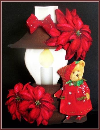 Antique Lamp & Poinsettias Mini Kit by Rae Trees