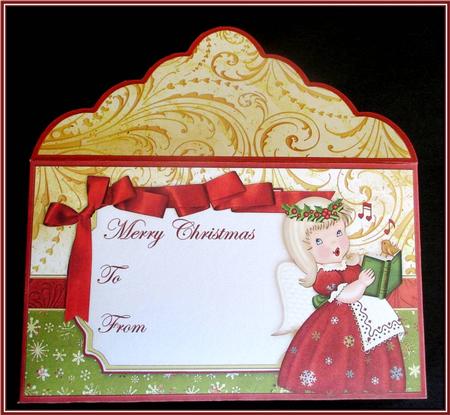 Carol Singing Angel Christmas Money Wallet Envelope by Rae Trees