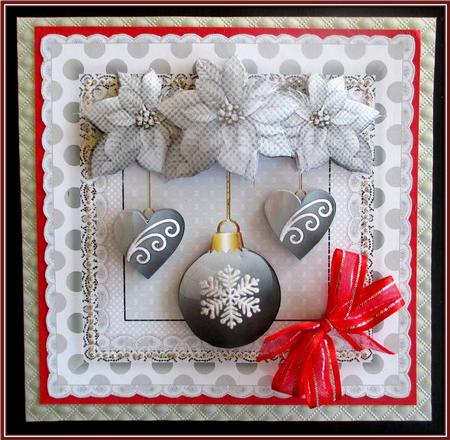 Snowflake Bauble Black Topper Mini Kit by Rae Trees