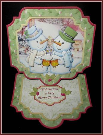 Cheers Chilly Christmas Large Easel Card Kit 7.5" by Rae Trees