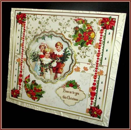 Vintage Christmas 8x8ins Mini Kit by Rae Trees