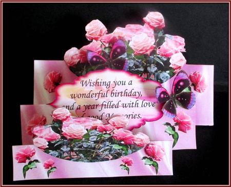 Joyful Birthday Rose by Rae Trees