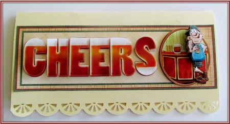 Beer Cheers at the Pub Large Dl with Decoupage by Rae Trees