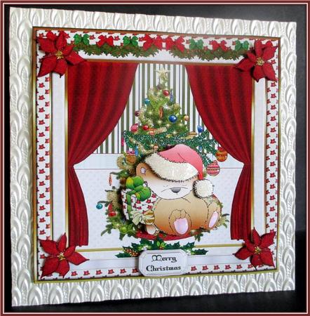Snoozy Christmas 7x7ins Mini Kit by Rae Trees