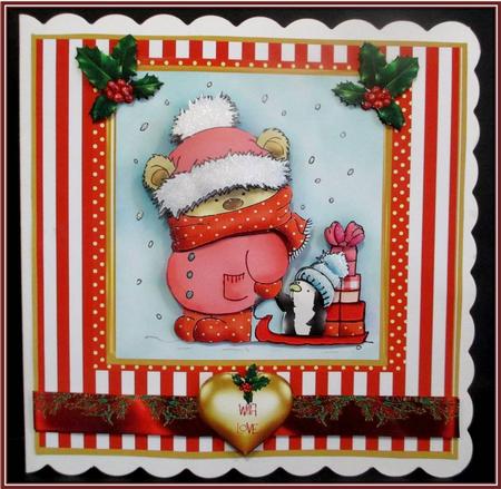 Cute Hold My Hand Card Front Kit by Rae Trees
