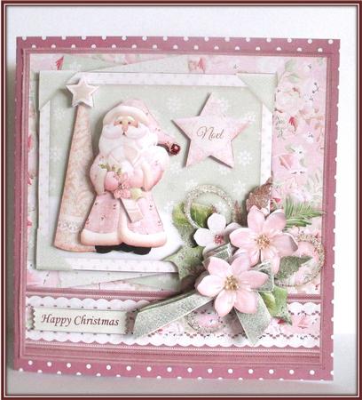 Shabby Chic Santa 8x8 Christmas Mini Kit & Decoupage by Rae Trees