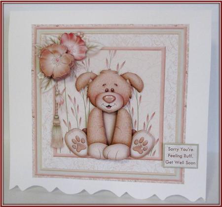 Have a Wuffly Day 8x8 Card Mini Kit & Decoupage by Rae Trees
